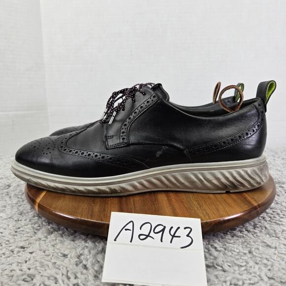 Ecco Other - Ecco Mens 46 St. 1 Hybrid Lite Gray Leather Wingtip Medallion Casual Oxford Shoe